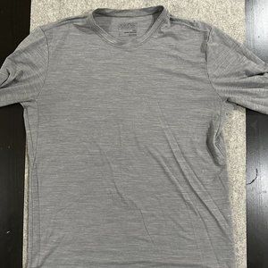 Men's Patagonia Capilene Cool Merino Baselayer Shirt in Grey, Size Small